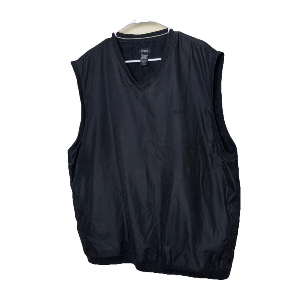 Windbreaker V-Neck‎ Vest Men XXL Navy Pullover IZOD Golf Official